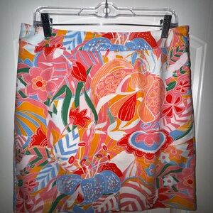 Talbots Colorful Floral Mini Skirt
